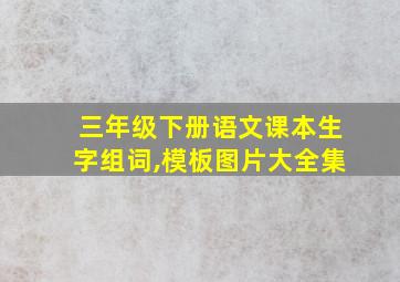 三年级下册语文课本生字组词,模板图片大全集