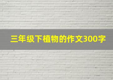 三年级下植物的作文300字