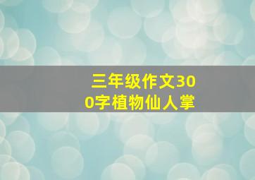 三年级作文300字植物仙人掌