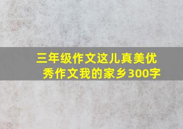 三年级作文这儿真美优秀作文我的家乡300字