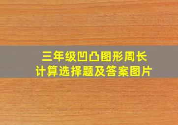 三年级凹凸图形周长计算选择题及答案图片