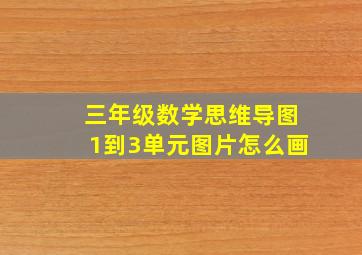 三年级数学思维导图1到3单元图片怎么画