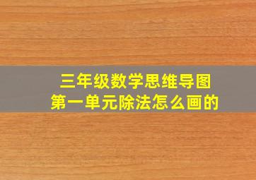 三年级数学思维导图第一单元除法怎么画的