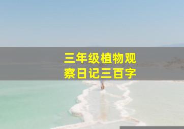 三年级植物观察日记三百字