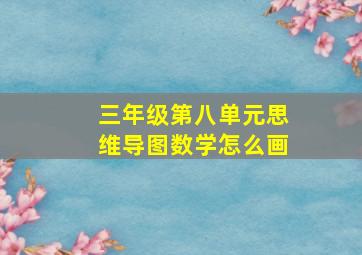 三年级第八单元思维导图数学怎么画