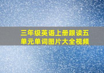 三年级英语上册跟读五单元单词图片大全视频