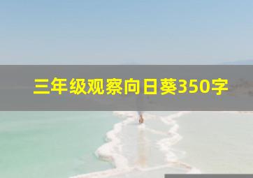 三年级观察向日葵350字