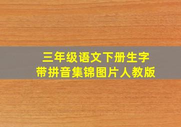 三年级语文下册生字带拼音集锦图片人教版