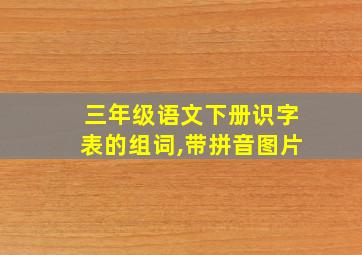 三年级语文下册识字表的组词,带拼音图片