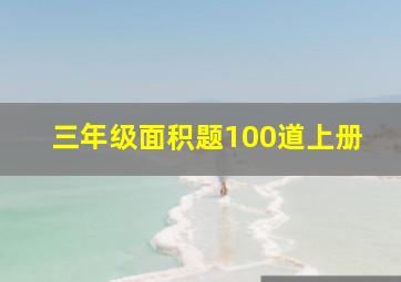 三年级面积题100道上册