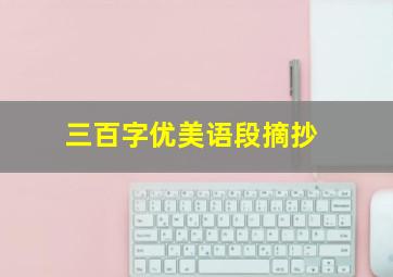 三百字优美语段摘抄