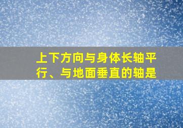 上下方向与身体长轴平行、与地面垂直的轴是