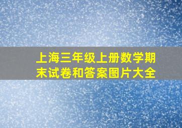 上海三年级上册数学期末试卷和答案图片大全