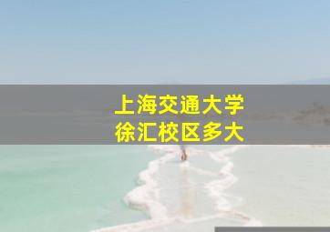 上海交通大学徐汇校区多大