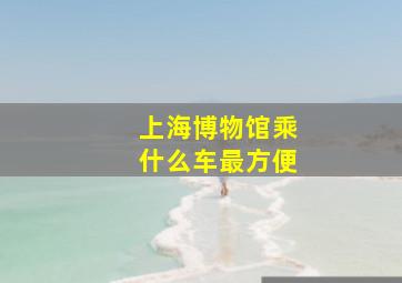 上海博物馆乘什么车最方便