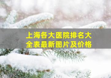 上海各大医院排名大全表最新图片及价格