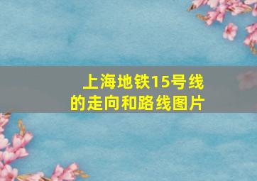 上海地铁15号线的走向和路线图片