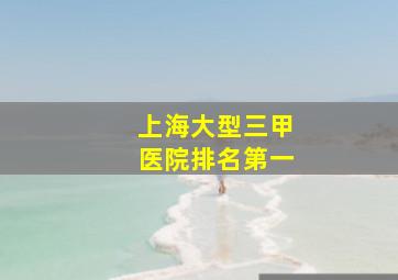 上海大型三甲医院排名第一