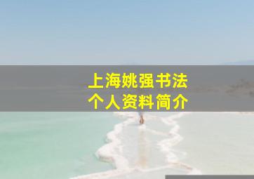 上海姚强书法个人资料简介