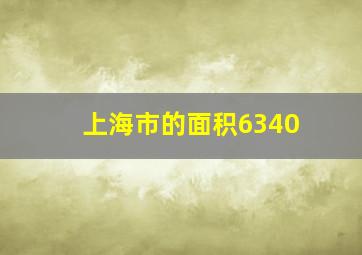 上海市的面积6340