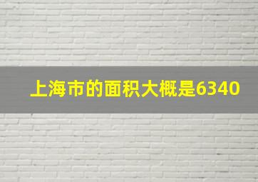 上海市的面积大概是6340