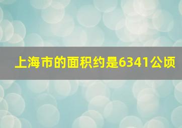 上海市的面积约是6341公顷