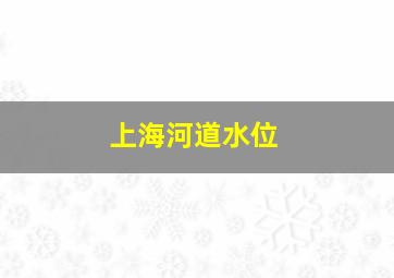 上海河道水位