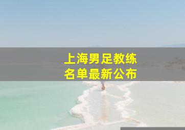 上海男足教练名单最新公布