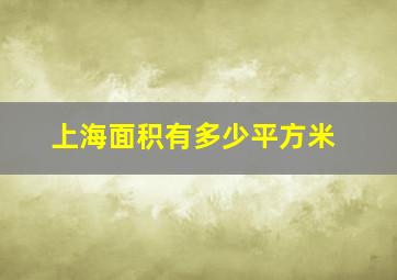 上海面积有多少平方米