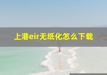 上港eir无纸化怎么下载