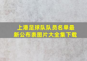 上港足球队队员名单最新公布表图片大全集下载