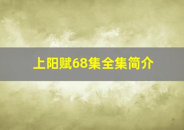 上阳赋68集全集简介