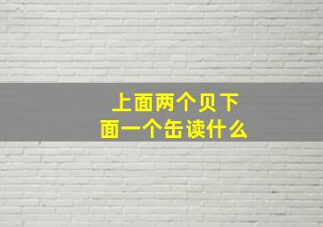 上面两个贝下面一个缶读什么