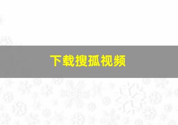 下载搜孤视频