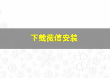 下载薇信安装