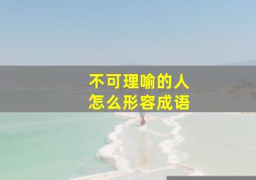 不可理喻的人怎么形容成语