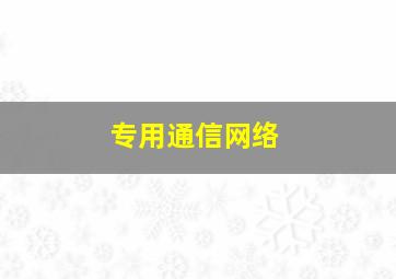 专用通信网络