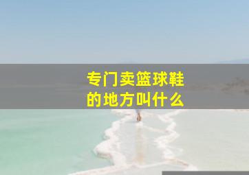 专门卖篮球鞋的地方叫什么