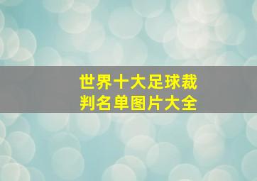 世界十大足球裁判名单图片大全