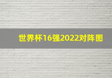 世界杯16强2022对阵图