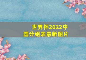 世界杯2022中国分组表最新图片