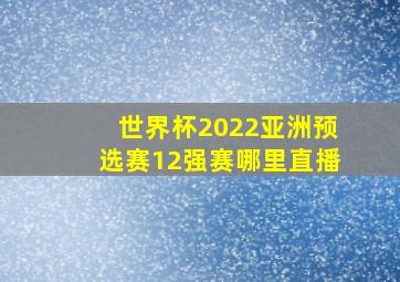 世界杯2022亚洲预选赛12强赛哪里直播