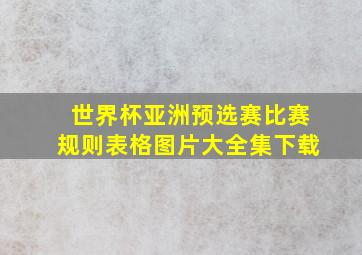 世界杯亚洲预选赛比赛规则表格图片大全集下载