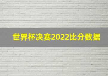 世界杯决赛2022比分数据