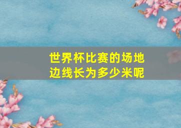 世界杯比赛的场地边线长为多少米呢