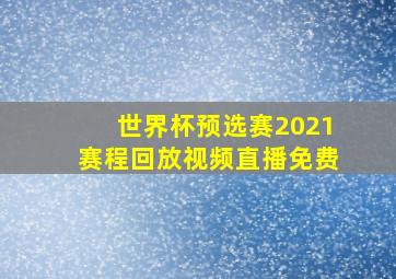 世界杯预选赛2021赛程回放视频直播免费