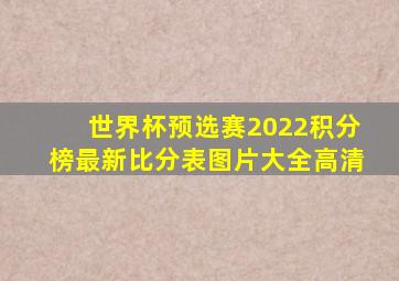 世界杯预选赛2022积分榜最新比分表图片大全高清