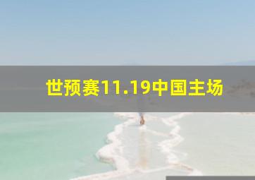 世预赛11.19中国主场