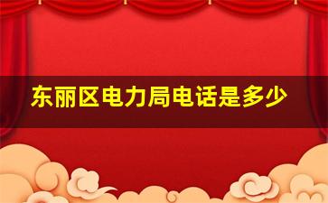 东丽区电力局电话是多少