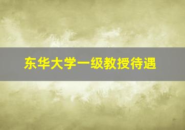 东华大学一级教授待遇